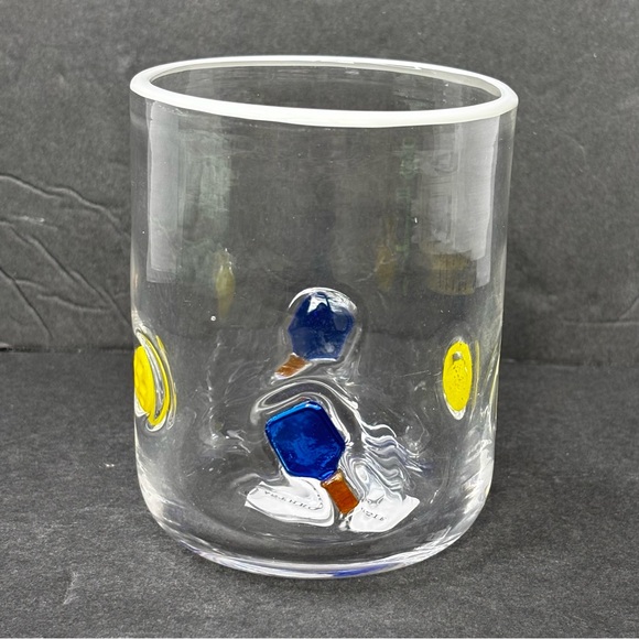 Anthropologie Other - NEW Anthropologie Clear Pickleball Icon Juice Glass 17.25 OZ